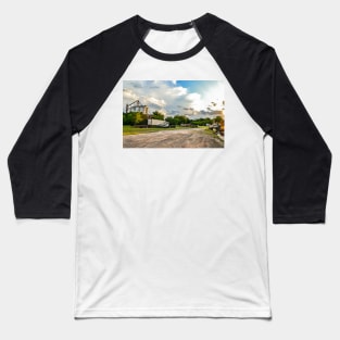 Drive in Scene Twister Baseball T-Shirt